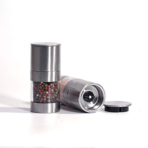 Belugahots Premium Salt and Pepper Grinder Set, Stainless Steel Sea
