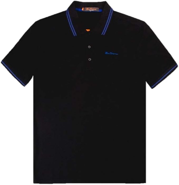 Ben Sherman Signature Tipped Polo Short Sleeved Black 0048520 (3XL) : Amazon.co.uk: Clothing