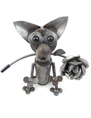 Recycled Metal Chihuahua Sculpture - Image 3