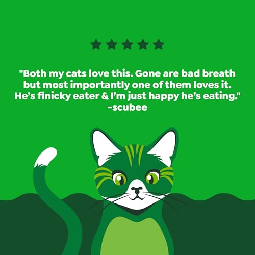 GREENIES CAT TREATS, FELINE VETERINARIAN-RECOMMENDED ADULT NATURAL DENTAL CAT TREATS, OVEN ROASTED CHICKEN FLAVOR, 9.75 OZ. TUB