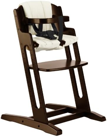 BabyDan DanChair Wooden High Chair Walnut With Beige Cushion