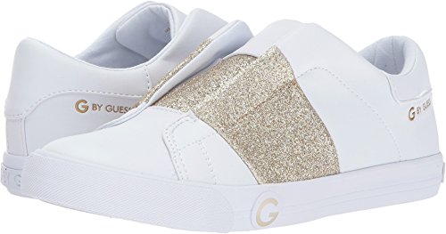 G by GUESS Women's Onner White/Gold Shoe