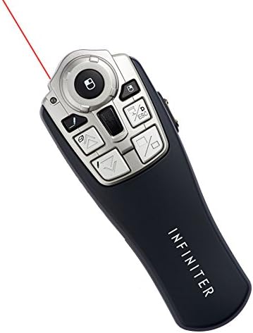 INFINITER Gyro Mouse Red Laser Presenter, Powered by 2 AAA Batteries - Included! (LR-12R Pro) with a Draw Function to Underline Within a PowerPoint Presentation