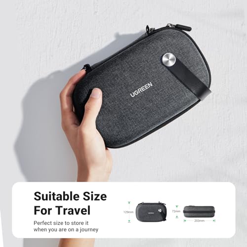 UGREEN Electronic Organizer, Travel Organizer for Electronics Accessories Water-resistant Shockproof External Hard Drive Case Small Travel Case for Cables, Chargers, SD Cards, Hard Disk, Flash Drives