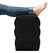 Big Inflatable Travel Pillow SET for Airplanes, Foot Rest, Neck Support, Child's Bed. Soft, Supportive 15x17 Inches. Durable, Just 1 Pound. BONUS Neck Pillow, Air Pump, Eye Shade, Ear Plugs, Carry Bag