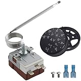 American Volt Adjustable Electric Radiator Fan Thermostat Controller Switch Universal Water Coolant Temperature Probe Kit