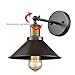 CLAXY Industrial Hardwired & Plug-in Wall Sconce Light (1-Pack)