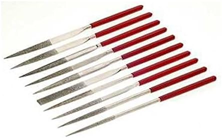 10pc Professional Quality Diamond Precision Metal Working / Hobby File Combination Tool Set (180 GRIT)