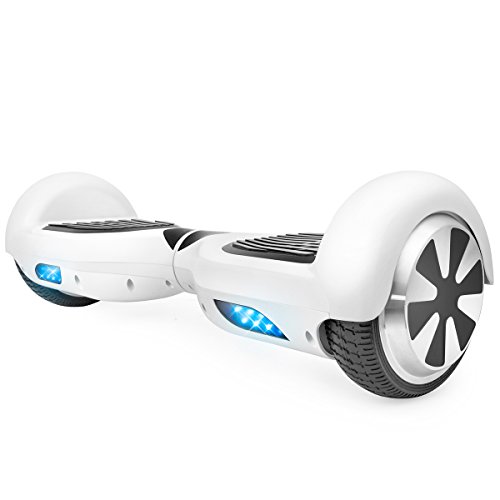 XtremepowerUS 6.5" Self Balancing Hoverboard Scooter w/ Bluetooth Speaker (Matte White)