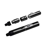 Tobacco Pipe Built in Butane Gas Refillable Lighter, Detachable All in One Pipe for Herbs (Black)