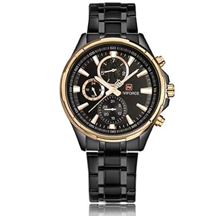 NAVIFORCE Business Meeting Special Stainless Steel Chronograph Watch for Men 9089 - Black Rosegold