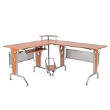 HOMCOM L-Shaped Corner Computer Office Desk