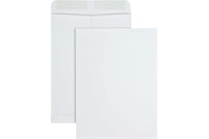 Quality Park Envelopes, 9 x 12 Inch 30% Recycled Catalog Envelopes with Gummed Flaps, 24 lb White Wove, 100 Count - Ideal for