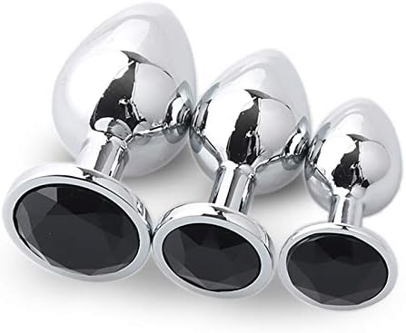 HOUDE 3 Pcs 3 Size Round Shaped Rose Jewelry Birth Stone Butt-Anal-Play Filrt Toys - Super Stimulation Temptation Anal Toys Trainer Kits Beginner Exercise Toy for Women Man