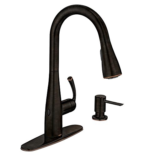 MOEN Essie Touchless Single-Handle Pull-Down Sprayer Kitchen Faucet with MotionSense Wave in Mediterranean Bronze