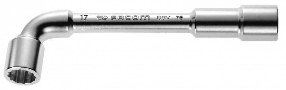 FACOM 76.22 Series 76 Forged Metric 12 x 6 Point Angled Open-Socket Wrench, 22 mm Size — image 1
