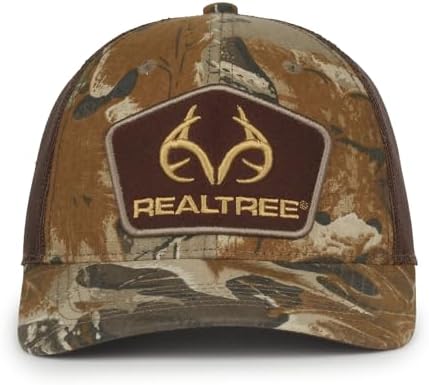 Realtree Men's Camo Hat with 3D Embroidered Antler Logo Hats