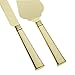 Ella Celebration Wedding Cake Knife and Server Set, Cutting Set for Bride and Groom, Modern Servers (Light Gold)