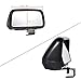 x xotic tech Blind Spot Mirror, 4.5'' Black Rectantle HD Glass Convex Adjustable Wide Angle Rear View Mirror,Universal For Car SUVs Truck Motorcycle (2pcs)