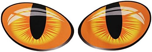 Big 3D Funny Cat Eyes Reflective Motorcycle Car Stickers Window Door Decal 10x8cm by TTC STROE