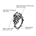 Women Skull Rings Gothic Jewelry (Purple CZ, 9)