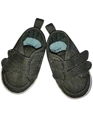 Carters Sneaker Crib Shoes Canvas Newborn Boy Green