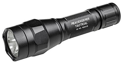 SureFire P1R Peacekeeper, Single-Output Rechargeable LED Flashlight with anodized aluminum body, Black