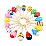 1PC Baby Kids Sound Music Gift Toddler Rattle Musical Wooden Sand Hammer Toys