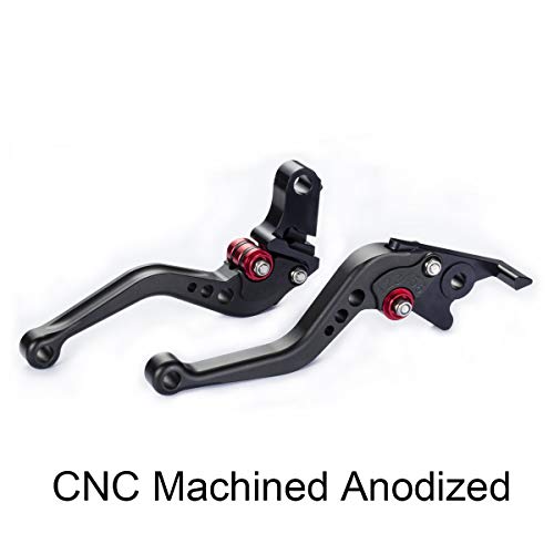 Hopider Short Brake Clutch Levers for Honda GROM MSX125 2014-2019, CBR250R 2011-2013, CBR300R/CB300F/FA 2014-2019, CB400F/CB400R 2013-2015, CBR500R/CB500F/X 2013-2019, Monkey 125 2018-2019,Black - Thumbnail 2