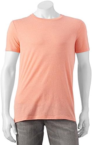 Urban Pipeline Men's Heather Tee Crew Neck Fusion Coral Large