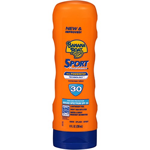 Banana Boat Sport Performance Lotion Sunscreens with PowerStay Technology SPF 30, 8 Ounces (Pack of 2)