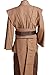 Cosplaysky Adult Tunic Hooded Robe Outfit for Jedi Costume Brown Version