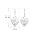 Filigree Earrings s925 Sterling Silver Hollow Love Heart Dangle Drop Earrings Jewelry (Heart)