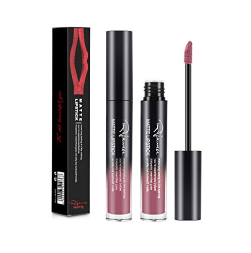 Lip Gloss by Rejawece - Waterproof Long Lasting Matte Lip Gloss Liquid Lipstick Beauty Makeup Cosmetics Lip Stick (Color 8#)
