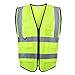 Safety Vest | 5 Pockets | High Visibility Reflective Strips | Color Neon Yellow (L)