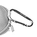 Case Star Earphone handsfree headset HARD EVA Case - Clamshell/MESH Style with Zipper Enclosure, Inner Pocket, and Durable Exterior + Silver Climbing Carabiner With Case star cellphone bag (EVA Case- Silver Color)