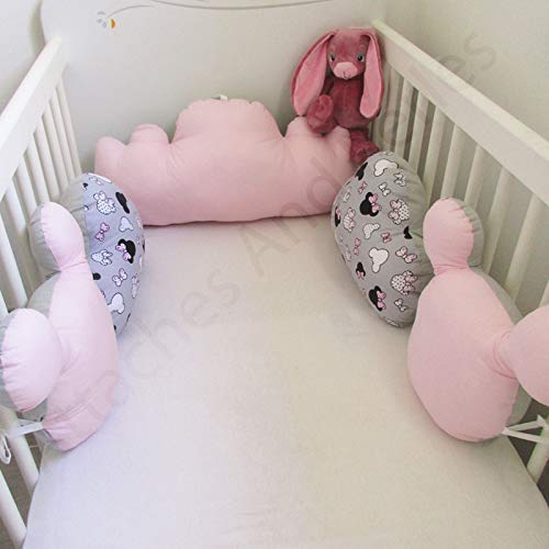 Tour De Lit 5 Coussins Nuage Et Mickey Amazon Fr Handmade