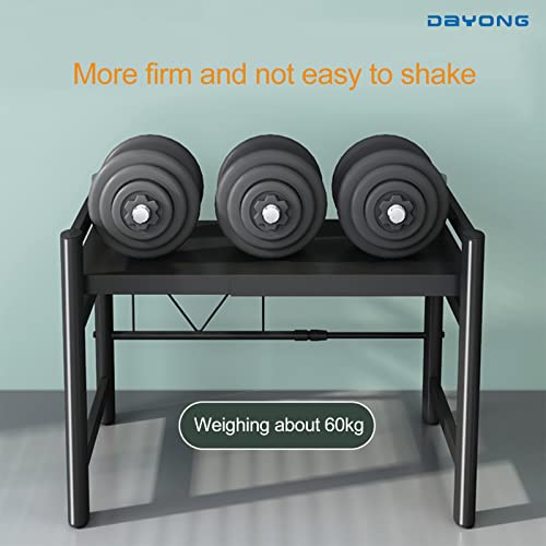 DAYONG Microwave Oven Rack,Expandable Horizontal Extension Microwave Shelf Toaster Oven Stand Rice Cooker Stand Kitchen Counter Top Organizer 2-tier with 6 Hooks