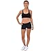 STRETCH IS COMFORT Women's Nylon Booty Shorts Black Small