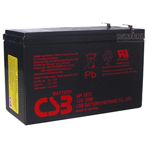 CSB GP1272F2, 12 Volt/7.2 Amp Hour Sealed Lead Acid