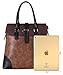 Diophy PU Leather Two Tone Birkin Style Tote Accented with Buckle Décor Womens Purse Handbag AB-013