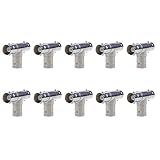 Lemoy 10 Pcs Triple Female BNC F T RF Coaxial Adapter Connector Splitter