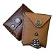 CyberDyer Genuine Leather Magnet Ammo Pouch for Slingshot Stainless Steel Bag Case (Black)