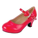 Coshare Kid's Fashion Girl Patent Mary Jane Pumps Free Stickers