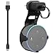GMYLE Echo Dot 2 Wall Mount V2, Amazon Alexa Echo Dot 2nd Generation Holder Stand, without Mess Wires or Screws (Black)
