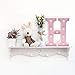 Barnyard Designs Metal Marquee Letter H Light Up Wall Initial Nursery Letter, Home and Event Decoration 9 Inch (Baby Pink)