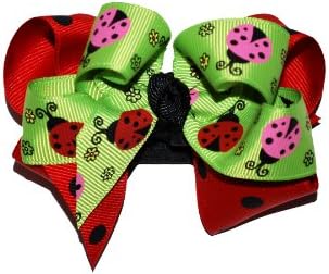Squishy Pet Products Sprinkles Collar Accessories, Sweet Ladybug Red, 3-Inch, Ladybugs and Red/Black Dot Bow