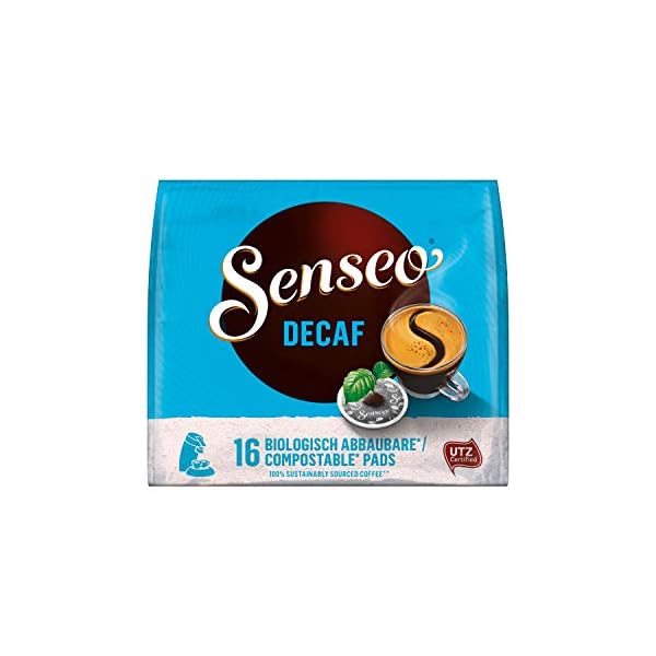 Senseo® Pads Decaf - Kaffee Entkoffeiniert RA-zertifiziert - 5 Packungen x 16 Kaffeepads