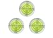 32mm Circular Bubble Spirit Level BY GFNT for Tripod, Phonograph, Turntable Etc (3-Pack Green)