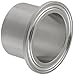 Dixon L14AM7-R150 Stainless Steel 316L Sanitary Fitting, Long Weld Clamp Ferrule, 1-1/2